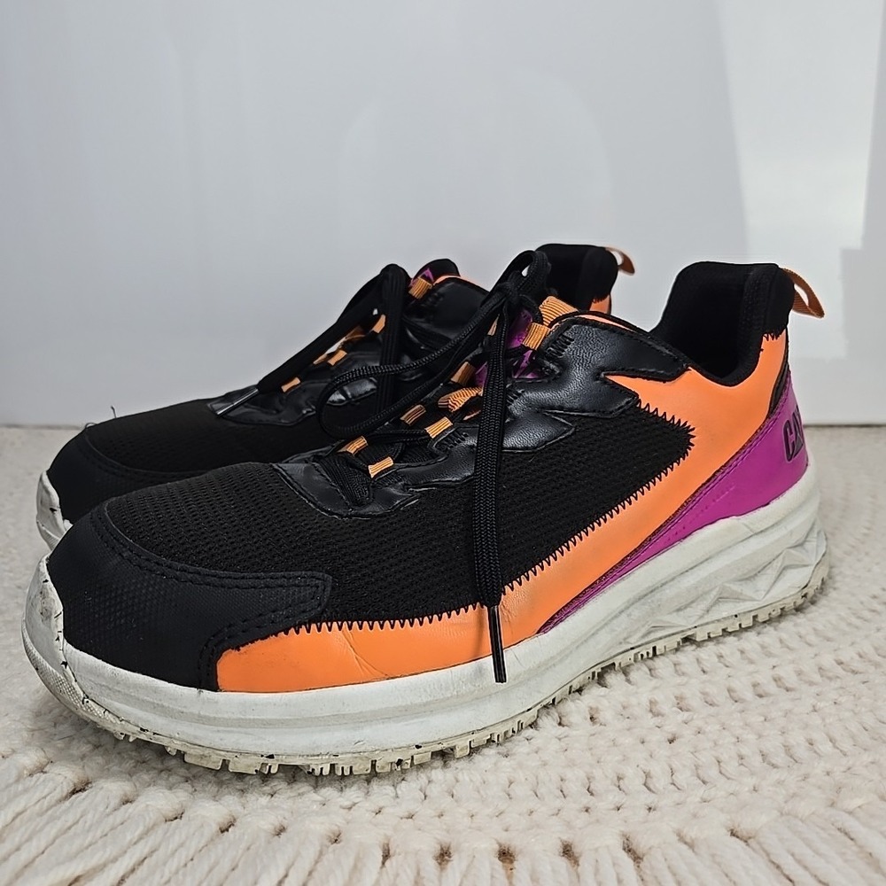 CAT Women's Size 10 Carbon Composite Toe STK#P91495 Revive Tech Purple Orange